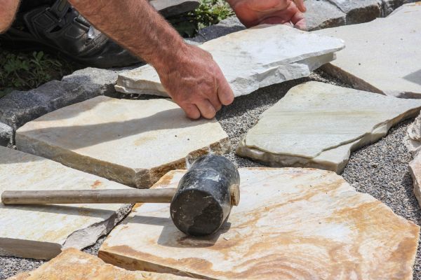 Stone Sidewalk Installation in Napa