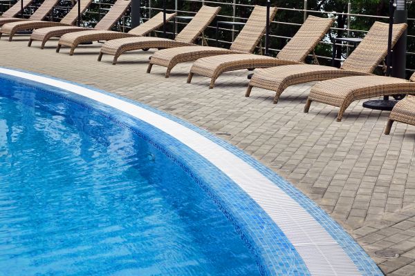 Poolside Hardscaping in Napa